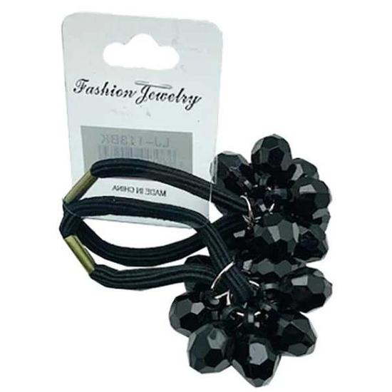 Beauty Collection Fashion Jewellery Crystal Pony Tailer LJ113BK Black