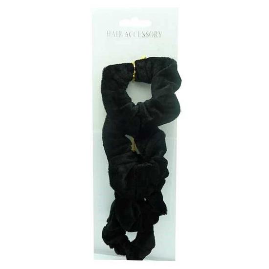 Beauty Collection Hair Accessory Ponytail Velvet Scrunchie RS25BK Black