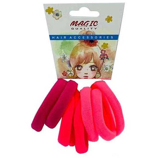 Beauty Collection Magic Quality Elastic Hair Bands Assorted Tp15pink Pink Mix