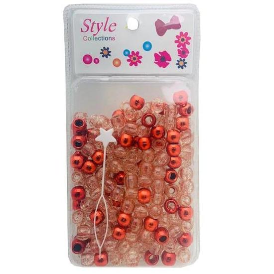 Beauty Collection Style Collection Hair Beads BD008 Red Large / RED