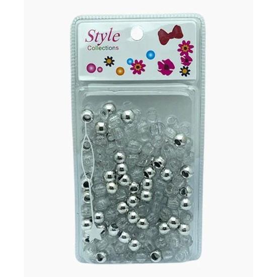 Beauty Collection Style Collection Hair Beads BD008 Silver Large