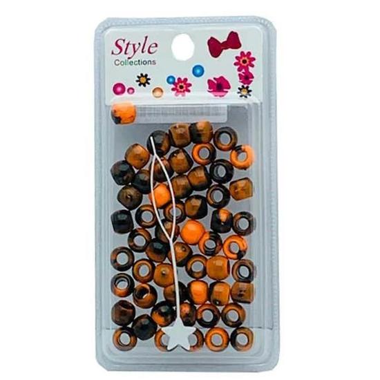 Beauty Collection Style Collection Pattern Beads BD012 Black & Orange