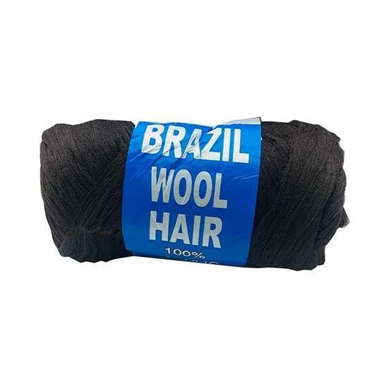 Beauty Collection Wool Hair 100 Percent Acrylic Knitting Yarn 100 g / Black BWH001