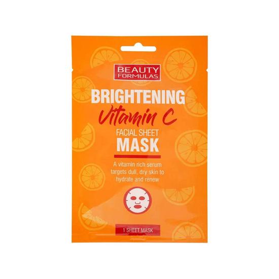 Beauty Formulas Brightening Vitamin C Facial Sheet Mask 1 Sheet Mask