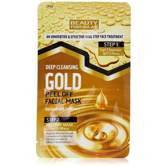 Beauty Formulas Deep Cleansing Gold Peel Off Facial Mask 10 g