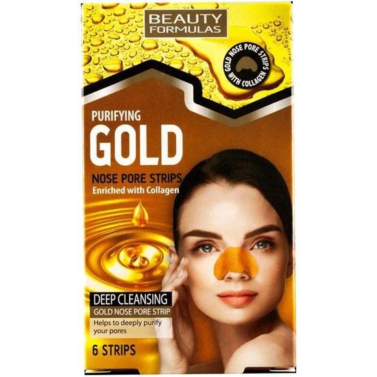 Beauty Formulas Purifying Gold Deep Cleansing Nose Pore Strip 6 Strips