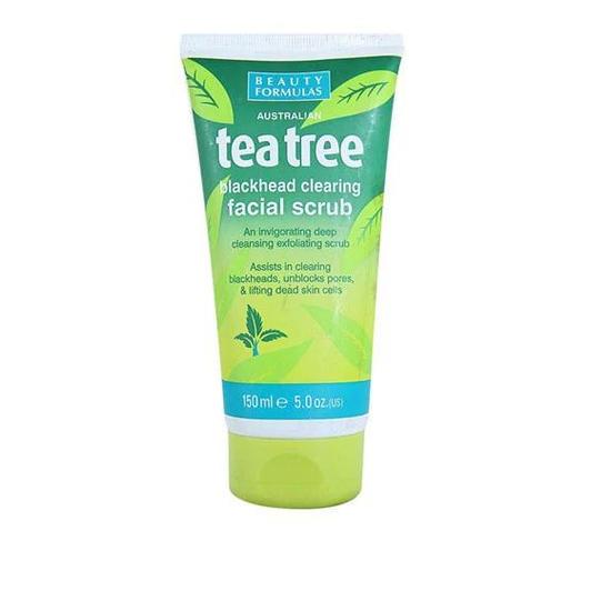 Beauty Formulas Tea Tree Blackhead Clearing Facial Scrub 150ml