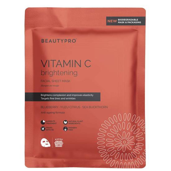 BeautyPro Brightening Collagen Sheet Mask With Vitamin C