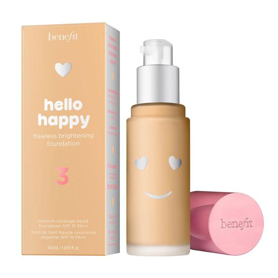 Benefit Hello Happy Flawless Liquid Foundation Full-Size: 03-Light Neutral Warm