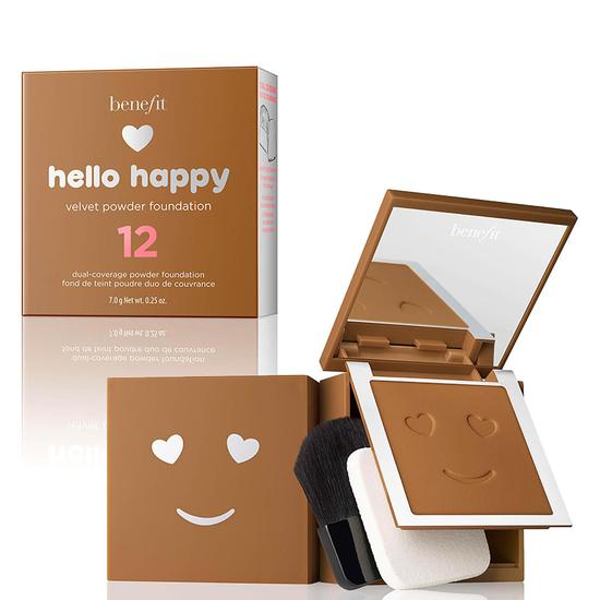 Benefit Hello Happy Velvet Powder Foundation 12 Dark Warm