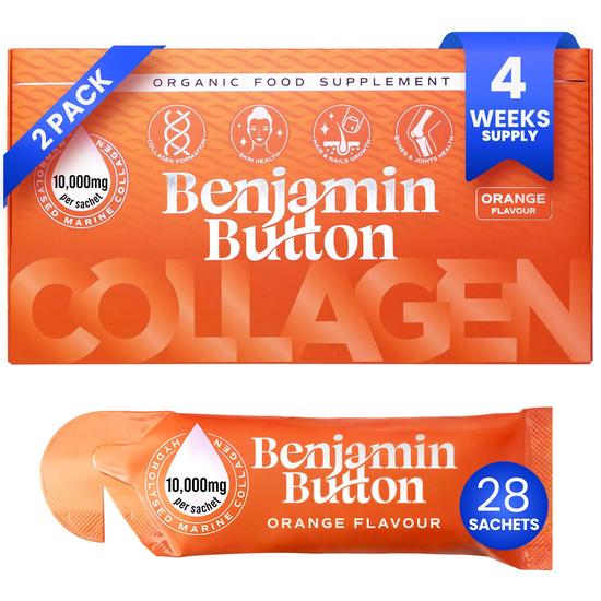Benjamin Button Orange 10,000mg Marine Collagen Liquid Sachets