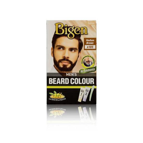 Bigen Mens Beard Colour Medium Brown B105