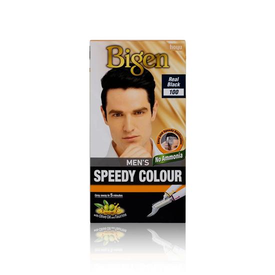 Bigen Mens Speedy Hair Colour Easy & Smooth Application Real Black 100