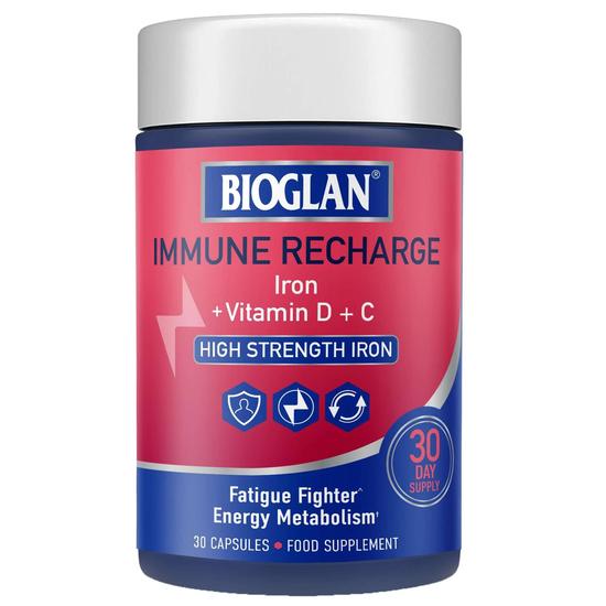 Bioglan Immune Recharge Fatigue Fighter Energy Metabolism x 30 Capsules