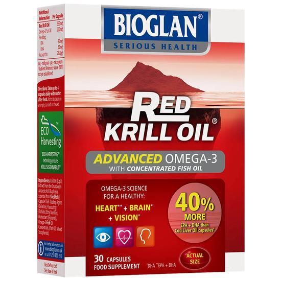 Bioglan Red Krill Oil Original + Fish Oil Capsules 30 Capsules