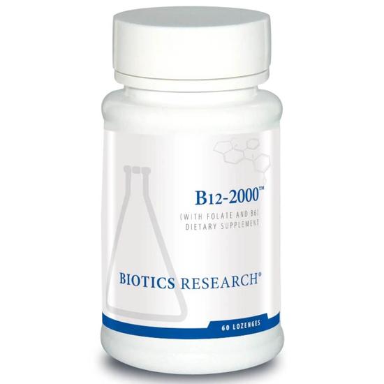 Biotics Research B12-2000 +B6/Folate Lozenges 60 Lozenges