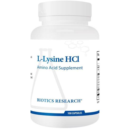 Biotics Research L-Lysine HCl Capsules 100 Capsules