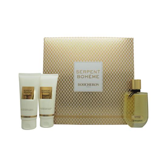 Boucheron Serpent Boheme Gift Set 90ml Eau De Parfum + 100ml Body Lotion + 100ml Shower Gel