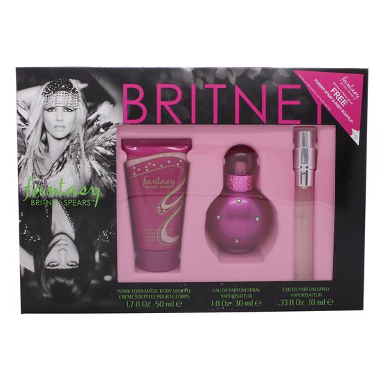 Britney Spears Fantasy Gift Set 30ml Eau De Parfum + 50ml Body Souffle + 10ml Eau De Parfum