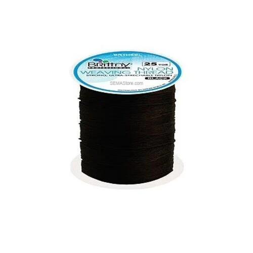 Brittny Nylon Weaving Thread Black 25 Yds 25 Yds / Black