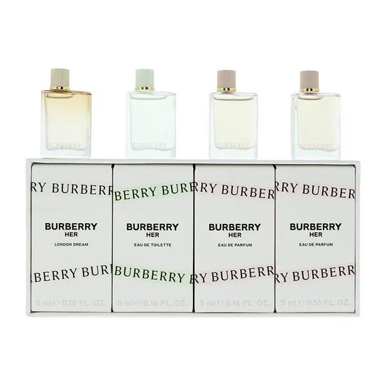 BURBERRY Her Gift Set: Eau De Parfum 5ml Eau De Parfum 5ml Eau De Toilette 5ml London Dream Eau De Parfum 5ml 4 Piece