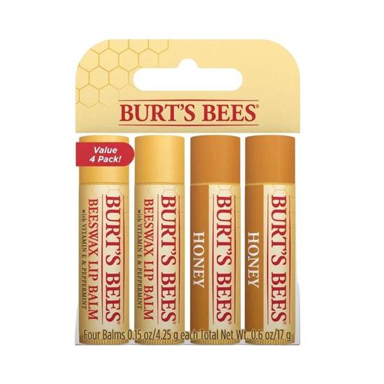 Burt's Bees Bee Wax & Honey Moisturising Lip Balms Set 4 x 4.25 g