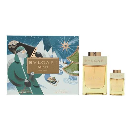 Bvlgari Man Terre Essence Gift Set: Eau De Parfum 100ml Eau De Parfum 15ml 2 Piece