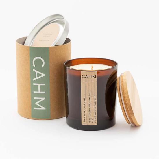 CAHM Citrus, Musk & Patchouli Candle Amber