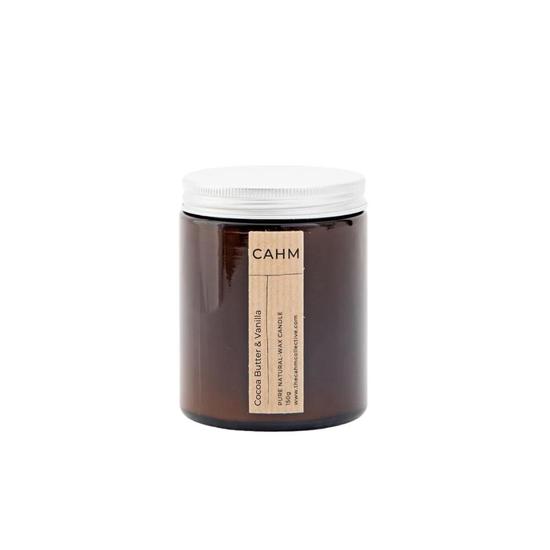 CAHM Cocoa Butter & Vanilla Candle Amber Jar