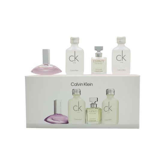 Calvin Klein Deluxe Fragrance Collection Women Gift Set CK One Eau De Toilette + 5ml Euphoria Eau De Parfum + 5ml Eternity Eau De Parfum 2 x 10ml