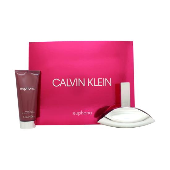 Calvin Klein Euphoria Gift Set 100ml Eau De Parfum + 100ml Body Lotion