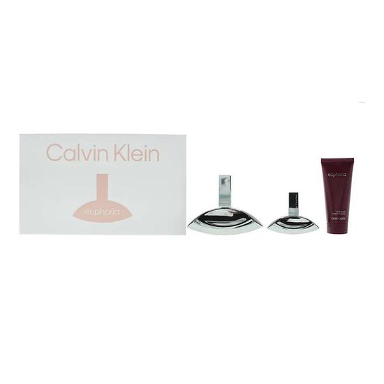 Calvin Klein Euphoria Gift Set: Eau De Parfum 100ml Eau De Parfum 30ml Body Lotion 100ml 3 Piece