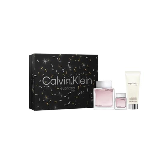 Calvin Klein Euphoria Men Eau De Toilette Gift Set 100ml Eau De Toilette Spray + 15ml Eau De Toilette + 100ml Aftershave Balm