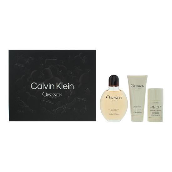 Calvin Klein Obsession For Men Eau De Toilette Gift Set 3 Piece