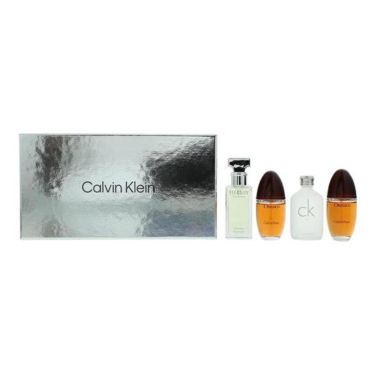 Calvin Klein Women Mini Gift Set Eau De Parfum Obsession, Edt CK One, Eau De Parfum Escape, Eau De Parfum Eternity 4 x 15ml