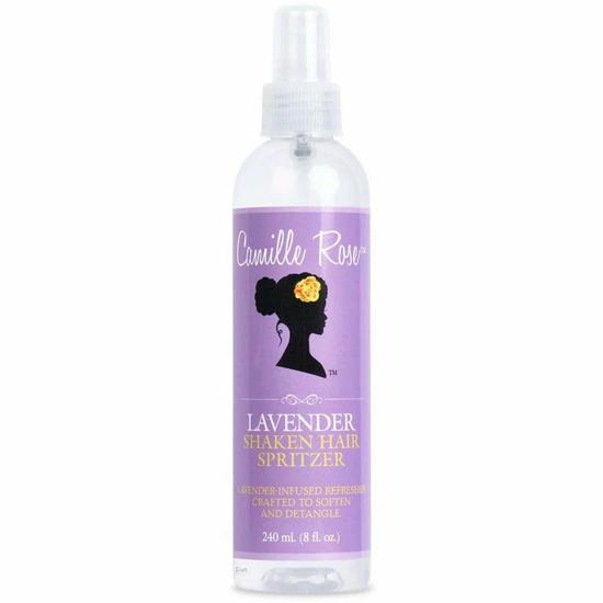 Camille Rose Lavender Shaken Hair Spritzer Detangling Spray 8 OZ