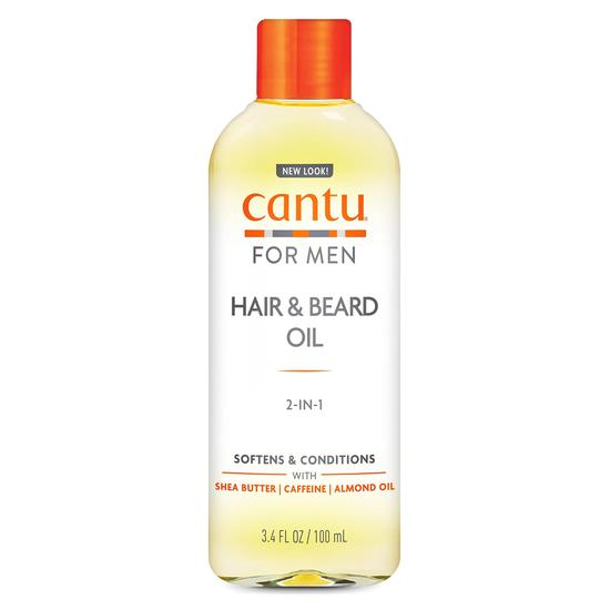 Cantu Men Hair & Beard Oil Soften Conditions Shea Butter Almond Oil 100ml