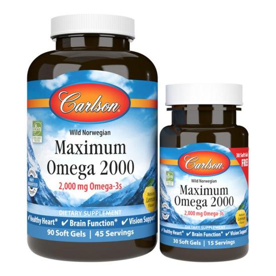 Carlson Labs Maximum Omega 2000 Softgels+30 90 Softgels