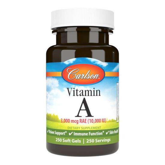 Carlson Labs Vitamin A 10, 000iu Softgels 250 Softgels