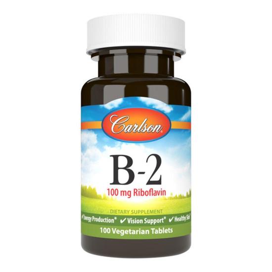 Carlson Labs Vitamin B2 100mg Tablets 100 Tablets