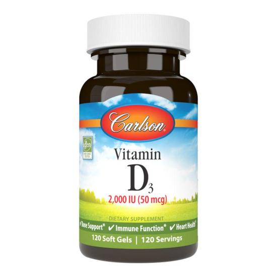 Carlson Labs Vitamin D3 2000iu Softgels 120 Softgels