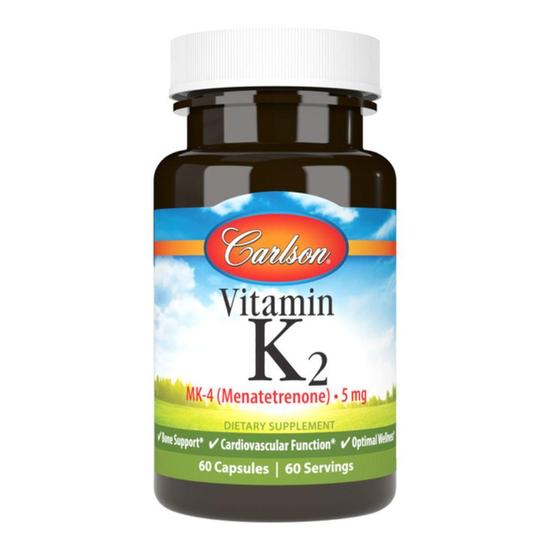 Carlson Labs Vitamin K2 MK-4 5mg Capsules 60 Capsules