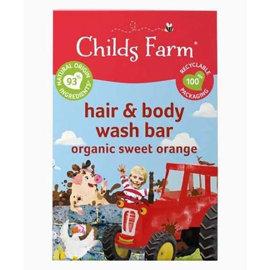 Childs Farm Hair & Body Wash Bar With Organic Sweet Orange 60 g