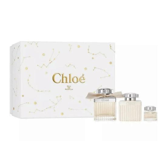 Chloé Signiture Eau De Parfum Women's Perfume Gift Set Spray 75ml With Body Lotion & 5ml Eau De Parfum