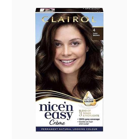 Clairol Nice N Easy Creme Permanent Colour 4 Dark Brown