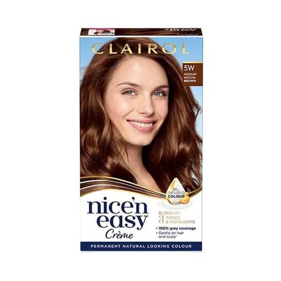 Clairol Nice N Easy Creme Permanent Colour 5w Medium Mocha Brown 1 Application