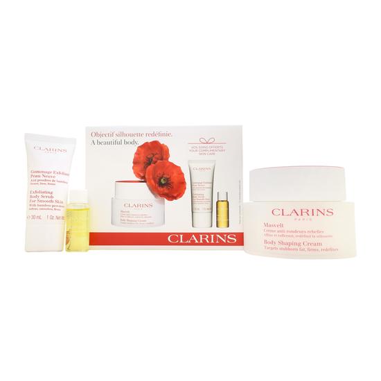 Clarins Masvelt Gift Set 200ml Body Shaping Cream + 30ml Body Scrub + 10ml Body Oil