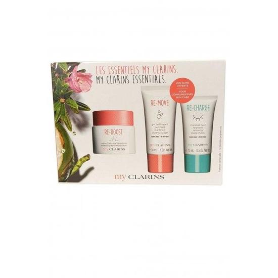 Clarins My Essentials Set Re-Boost 50ml Re-Move Cleanse Gel 30ml, Re-Charge 15ml