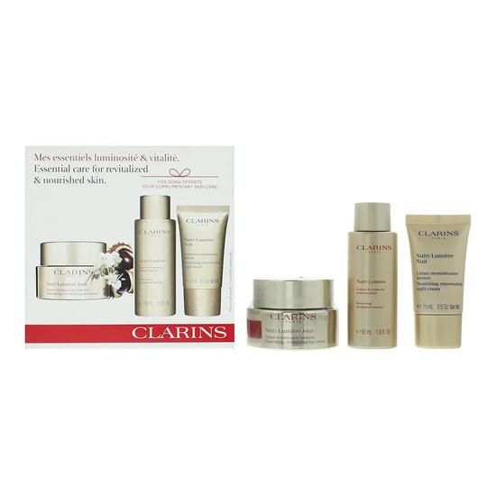 Clarins My Routine Gift Set: Day Cream 50ml Night Cream 15ml Treatment Essence 50ml 3 Piece