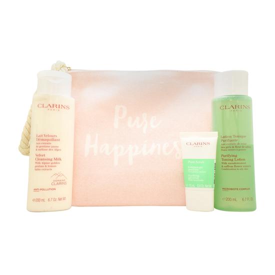 Clarins Perfect Cleansing Gift Set For Combination To Oily Skin 4 Pieces